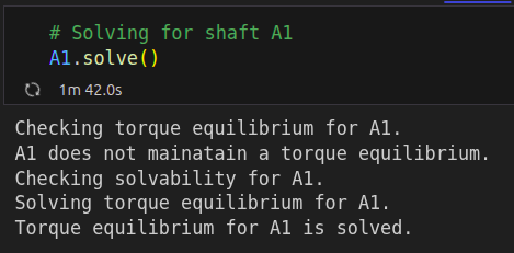 Solving for A1 --> Output 1