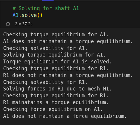 Solving for A1 --> Output 2